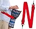 Fengtaike Adjustable Waist Strap for Djembe Drum, African Hand Drum Holder, Percussion Instrument Accessory (red)