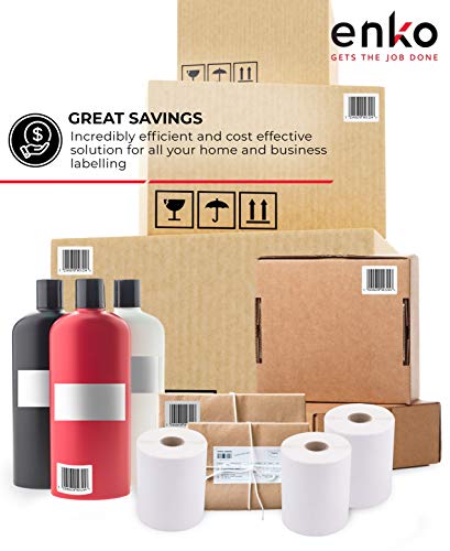 Enko (12 Rolls, 6000 Labels) 4 X 3" Direct Thermal Address Mailing Shipping Barcode Fba Stickers Fn Sku Labels For Zebra,Eltron (Perforated) #TOP5