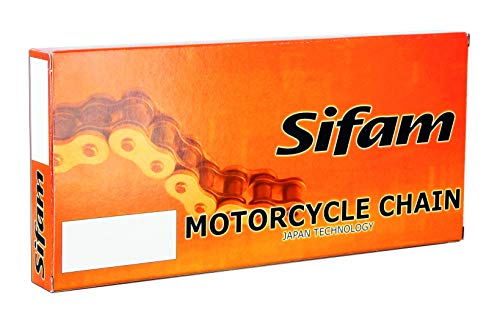 Chaîne pas 428 super renforcée Sifam 130 maillons anti-allongement moto