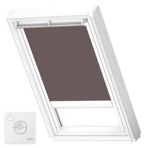 VELUX Original Solar-Verdunkelungsrollo, SK08, Taupe, Weiße Seitenschienen, Vorherige Version