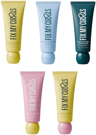 Fix My Curls Curl Kit | Shampoo, Conditioner, Curl Cream & Gel (Pack of 5) | For Curly, Wavy, Dry & Frizzy Hair |Sulphate & Silicone Free | 50gm each