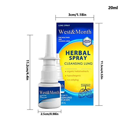 2PCS Herbal Spray Cleansing Lung, Organic Nose Moisturizer, Natural Saline Nasal Spray, Fast Sinus P
