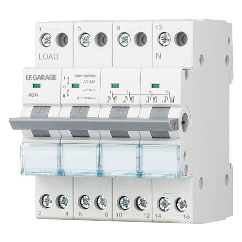 Interrupteur de transfert manuel 40A 4P+4P MTS pour inverseur de source
