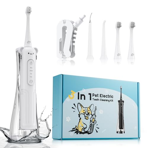 3-in-1 Dog Toothbrush with Water Flosser