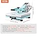 VEVOR Heat Press 15x15, High Pressure Heat Press Machine for T Shirts, Slide Out Professional Heat Press for Sublimation, Vinyl, Heat Transfer Projects, Heats Up Fast & Evenly, Green