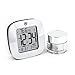 MARATHON Compact Alarm Clock with Temperature & Date, Silver - Large, Easy to Read Display with Backlight - Easy to Set Up & Use - Two AAA Batteries Included