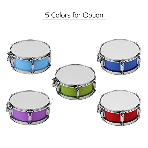 Sunydog 12 Zoll Snare Drum Set mit Drumsticks Stimmschlüssel und Schulterriemen, Percussion Instrument für Studenten und Anfänger Marching Snare Drum Marschtrommel Übungskit (Rot)