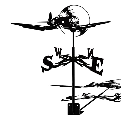 Girouette d'avion pour toit et jardin : indicateur de direction du vent