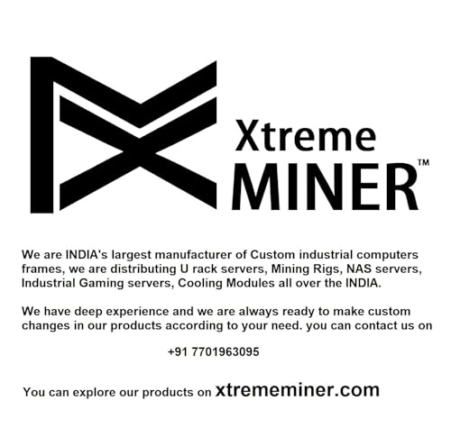 Image of XtremeMiner 19 Inch U Rack Mount Server Frame 18 Inch Depth (6U Open Frame Deskmount)
