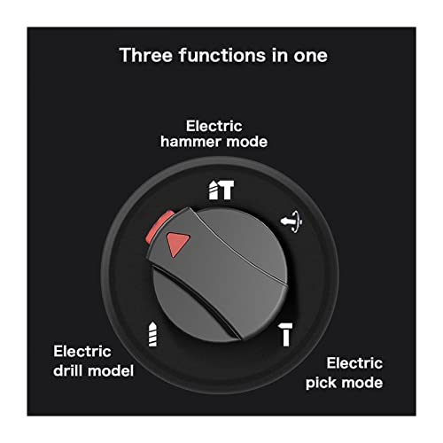 TEMSOOM Bürstenloser Schlaghammer 21 V Akku-Bohrhammer 3 in 1 Funktion Multifunktions Stahl Beton Holz Kompatibel mit 18… – Bild 8
