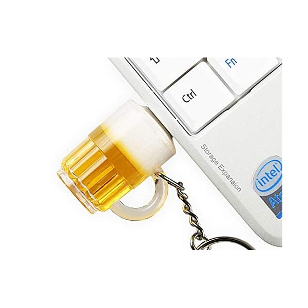 Ulticool - Bier Glas 8 GB USB-Stick - Beer Glass Pen Drive Memory Stick Daten Speicher - Speicherstick - Weiß Gelb – Bild 3