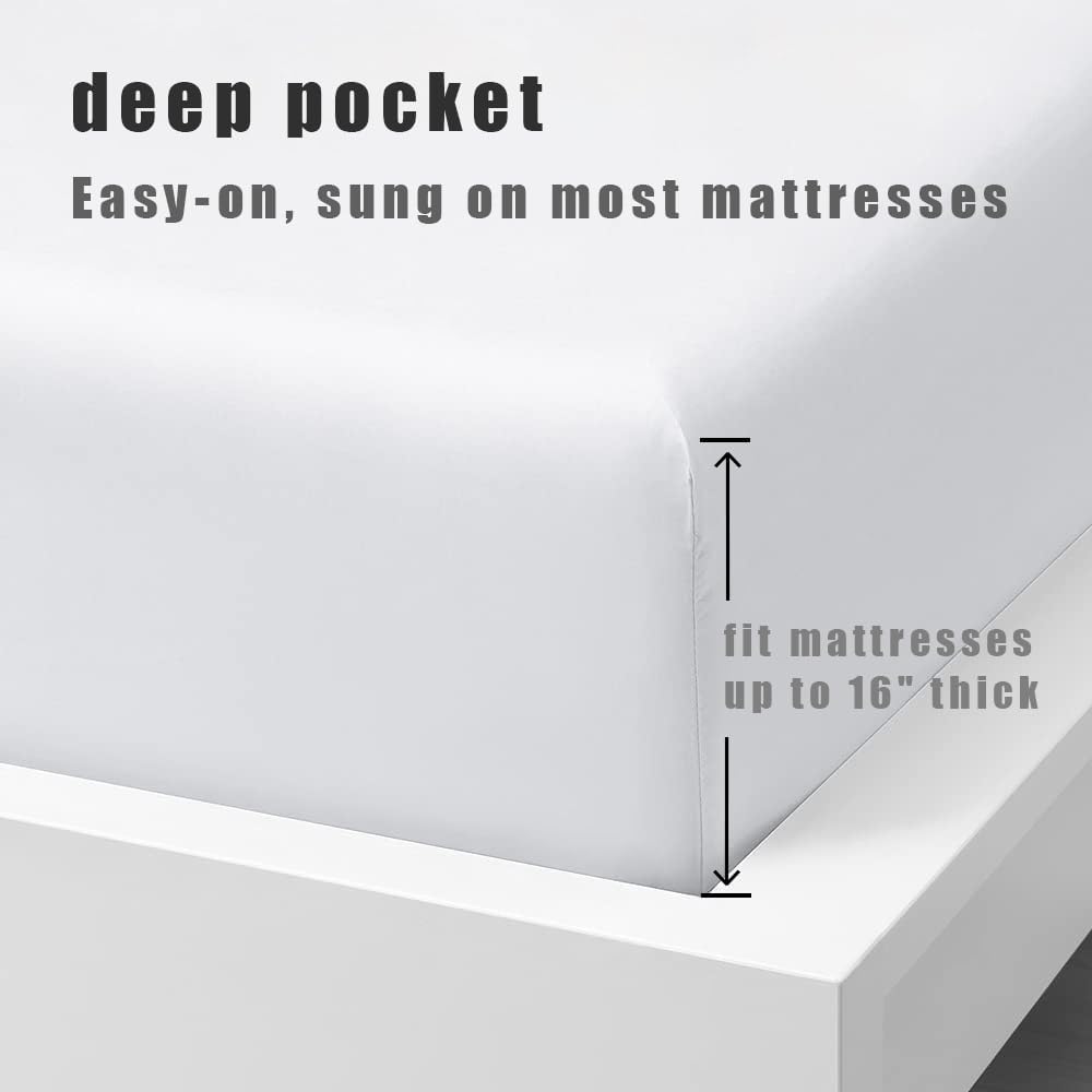 Blue Galaxy Sheets Full Size Sheet Set, Universe Nebula Printed Bed Sheets 4 Piece, Starry Sky Pattern Bedding Sheets & Pillowcases, 16 Inch Deep Pocket, Super Soft Microfiber