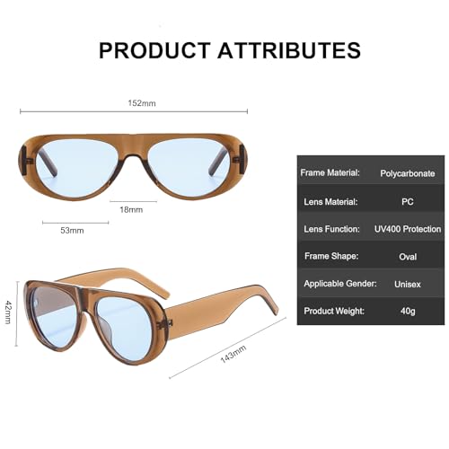 Long Keeper Retro Pilot Sunglasses For Women 70s Vintage Trendy Flat Top Shades Oval Sunglasses Fashion Leopard Ladies Shades3