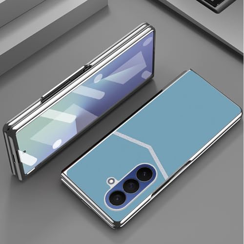Étui Samsung Galaxy Z Fold 7 blanc en cuir léger avec protection écran verre