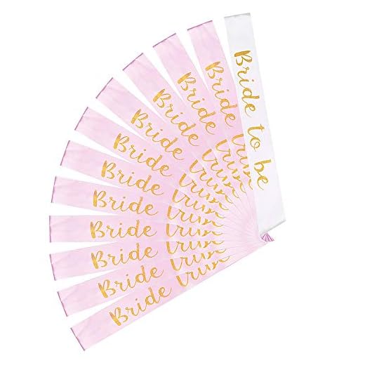 LABOTA 12 Piezas Novia a ser Sash and Bride Tribe Fajas - Decoración de Fiesta de Gallina Noche