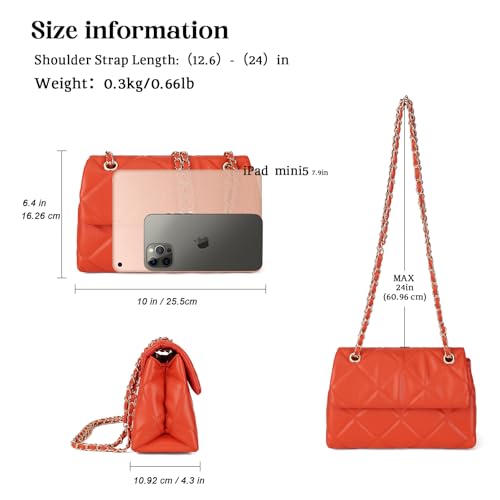 Image of Gladdon Quilted Crossbody Purses for Women Small Ladies Shoulder Bags with Chain Trendy Clutch Purse Cute Designer Bag