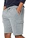 Amazon Essentials Men's Fleece Cargo Short, Light Grey Heather, XX-Large