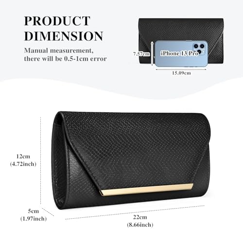 UBORSE Ladies Clutch Bag Women Evening Bag PU Leather Waterproof Shoulder Bag Handbag
