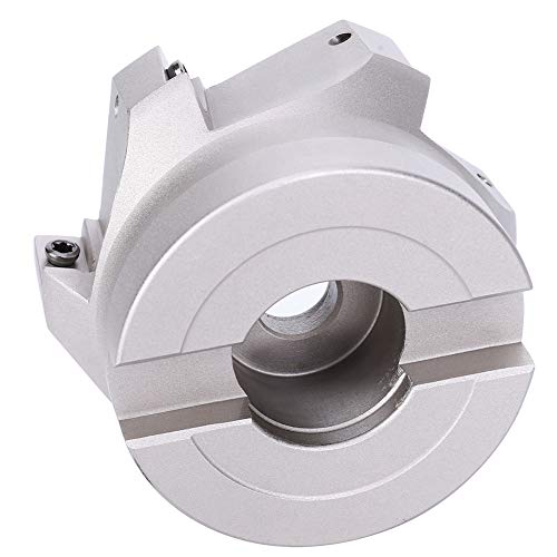 Hyuduo BAP400R-80-27-6T 90-Grad Planfräser Kohlenstoffstahl rechtwinklig beschichteter indexierbarer Schaftfräser 80 mm/3,1 Zoll Durchmesser