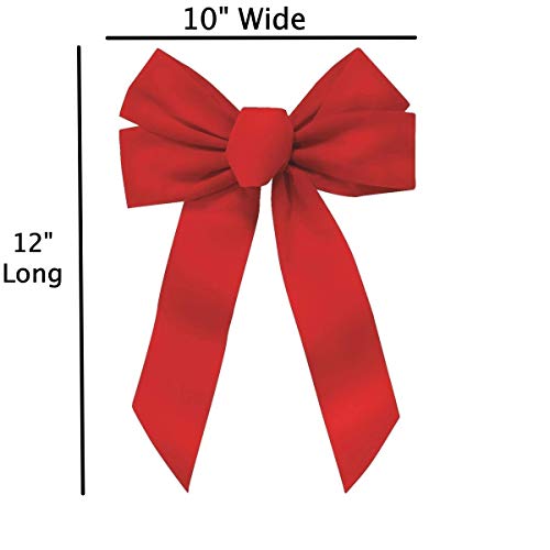image for Rocky Mountain Goods Red Bow - Christmas Wreath Bow - Great for Large 