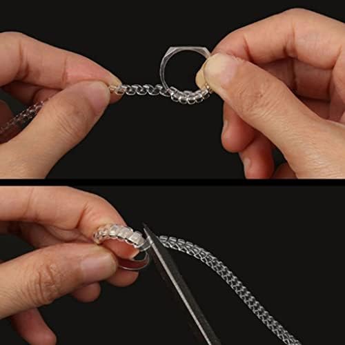 8Pcs / Set Practical Rings Tightener Sizer Adjusters Resizer Fit Almost Any Rings 4 Different Sizes for Loose Guard Tightener for Loose Invisible - 5