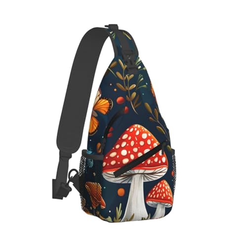 Bolso bandolera para mujer y hombre con diseño de mariposa y flor miniatura 2