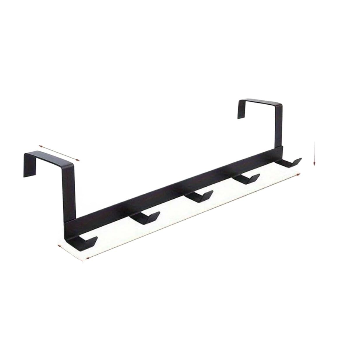 VMDVBNA Coat Hangers Door 5 Hooks, No Punch Clothes Hanging Rack, Home Bathroaom Organizer(2pcs)