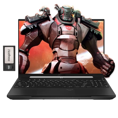 Image of ASUS TUF A16 16 inch 165Hz FHD Gaming Laptop, AMD Ryzen 7-7735HS, 32GB DDR5, 1TB PCIe SSD, AMD Radeon RX 7700S, Backlit Keyboard, Num Pad, Dolby Vision, Black, Win 11 Pro, 128GB Docking Station Set