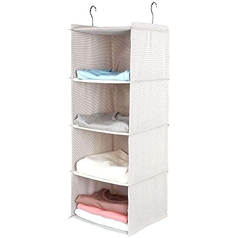 BrilliantJo 4-Shelf Hanging Closet Organizer Cover