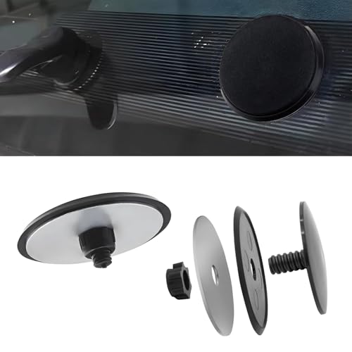 GIONAR 46mm Blindstopfen Heckwischerabdeckung, Zierschraube für Heckscheibenwischer, Wischerarm Abdeckung, Glasstopfen für Heckklappe, Schwarz