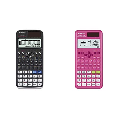 Casio FX-991EX Engineering/Scientific Calculator, Black, 3" x 6.5" x 0.4" & fx-300ESPLS2 Pink Scientific Calculator
