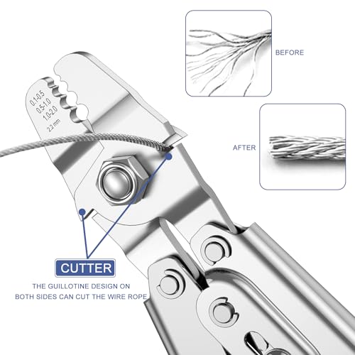 Pince à sertir pour câble métallique en acier robuste - 6