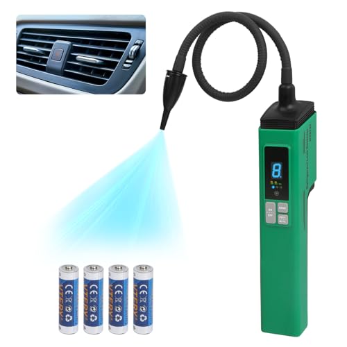 Refrigerant Leak Detector Digital Display HVAC Freon Leak Detector Battery Powered Halogen Gas Leak Detector with 3 Adjustment Sensitivity AC Sniffer Detection for R134a R22 R1234