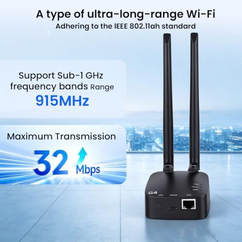 ELECROW WiFi HaLow Gateway - ThinkNode G4 WiFi HaLow Bridge 802.11ah - 3