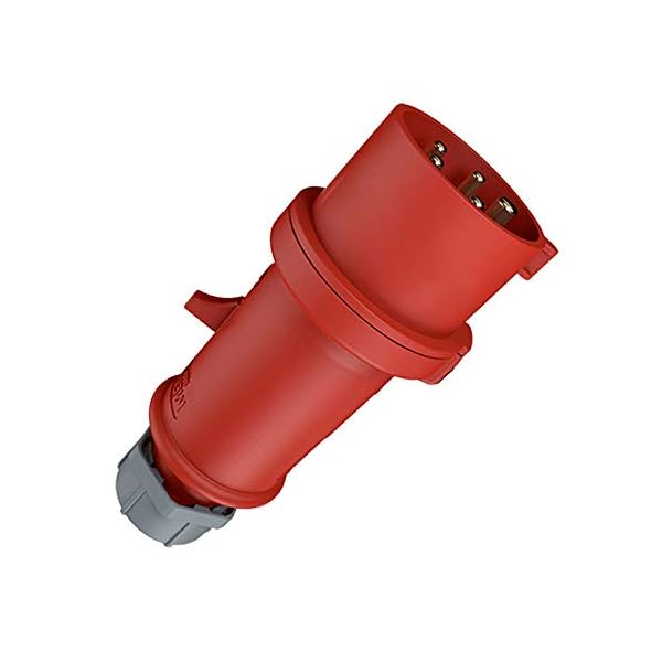 Mennekes 101200151 Stecker, CEE, 400 V, 50-60 Hz, 16 A, 5polig, IP44, Rot – Bild 3