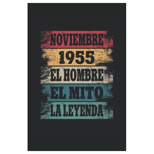 Noviembre 1955 - El Hombre - El Mito - La Leyenda: Regalos Originales para Hombre Papá Abuelo Hermano - Diario, Cuaderno De Notas, Apuntes O Agenda