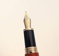 Vista 2 de JINHAO 9056 - Pluma estilográfica de madera natural hecha a mano (palo de rosa, punta media, 0.028 in)