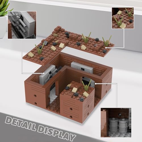 Image of WW2 Weapons Depot Military Building Block Set (252 Pieces) Build Different Combat Military Buildings