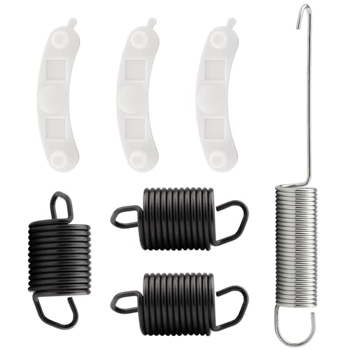 Washing Machine Kit includes 3 pcs WP63907 Suspension Spring,1 pcs W10250667 Counterweight Counter Balance Spring,3 pcs 285744 Tub Wear Pad Replacement Part Compatible with Whirlpool Kenmore Washer