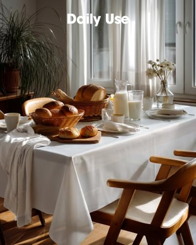 Image of Pureegg Plastic Table Cloth Disposable 54 x 72 Inch 20 Packs, White