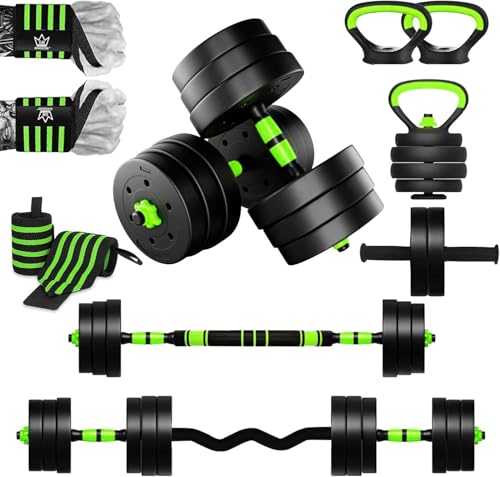 RiVo-Fit 6in1 Dumbbells Set Adjustable Weights Barbell, Push