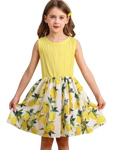 Bonny Billy Girl's Floral Print Cotton Beach Summer Tank Dresses