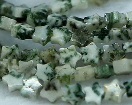 Perles agate mousse 4mm étoile pour remplacer les perles synthétiques