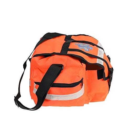 Image of Dealmed First Responder Trauma Bag - Fully Stocked EMS Emergency Kit - Orange Professional Equipment Organizer