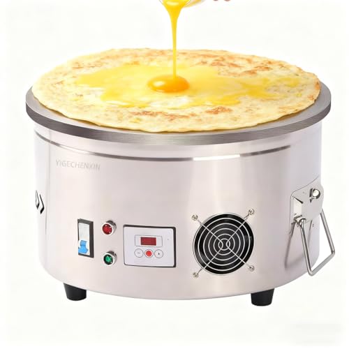 YIGECHENXIN Sartén eléctrica Multifuncional de 45 cm 220 V con Control de Temperatura Ideal para Uso doméstico. Incluye crepera y protección contra sobrecargas