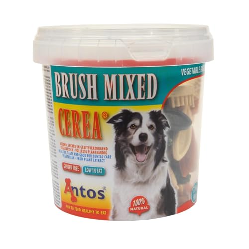 Antos Cerea Brush Mixed Dental Care – Mini Vegetable Toothbrush Dog Treats - Dog Natural Dental Health