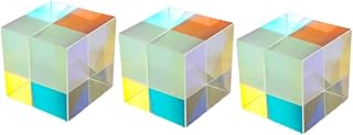 VILLCASE Brinquedos Lesmas 3 Pçs Brinquedo Para Crianças Vidro Transparente Brinquedos Lesmas Cubo De Prisma Óptico Cubo De Vidro Óptico Cubo De Cubo Rgb Cubo Óptico Revestimento De Vidro