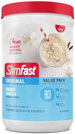 SlimFast Meal Replacement Powder, Original French Vanilla, Weight...