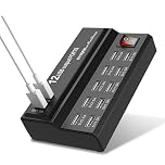 12 Port USB Charging Station - UK Plug Power Strip with Smart Current Distribution, Fast Charger for Multiple Devices, Compact Desktop Organizer for Home & Office