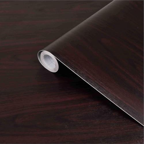 Image of CVANU Self Adhesive Wood Grain Wallpaper, Peel and Stick Waterproof Removable PVC Vinyl for Old Furniture, Door, Wardrobe, Wall Decor (24x72 Inch) CV07